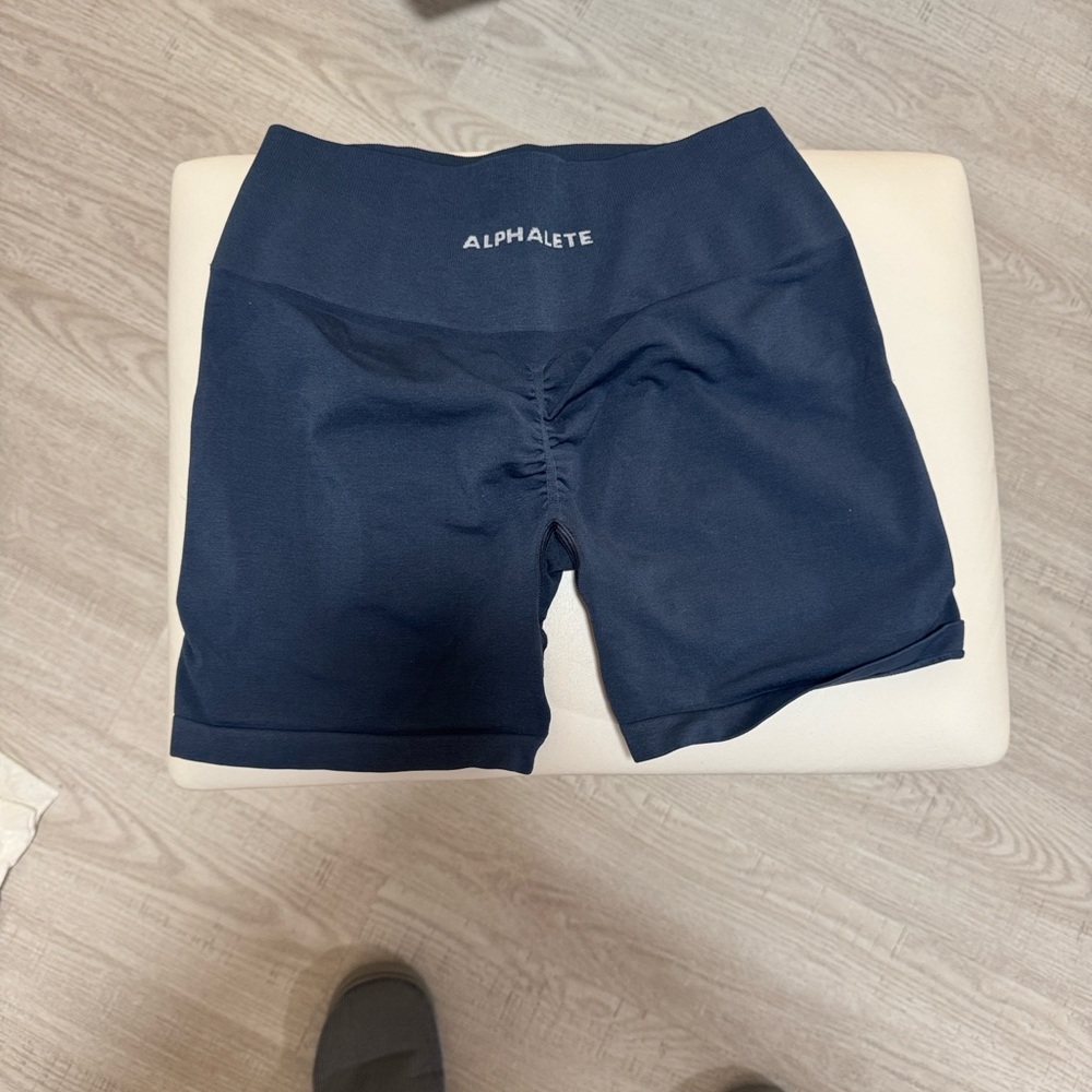 Alphalete Women's Dark Blue Bike Shorts
